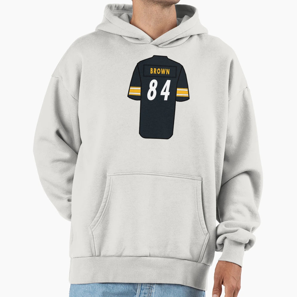 Antonio Brown Jersey Hoodie - Novelty Apparel for Adults - T-Shirt, Sweatshirt, Hoodie