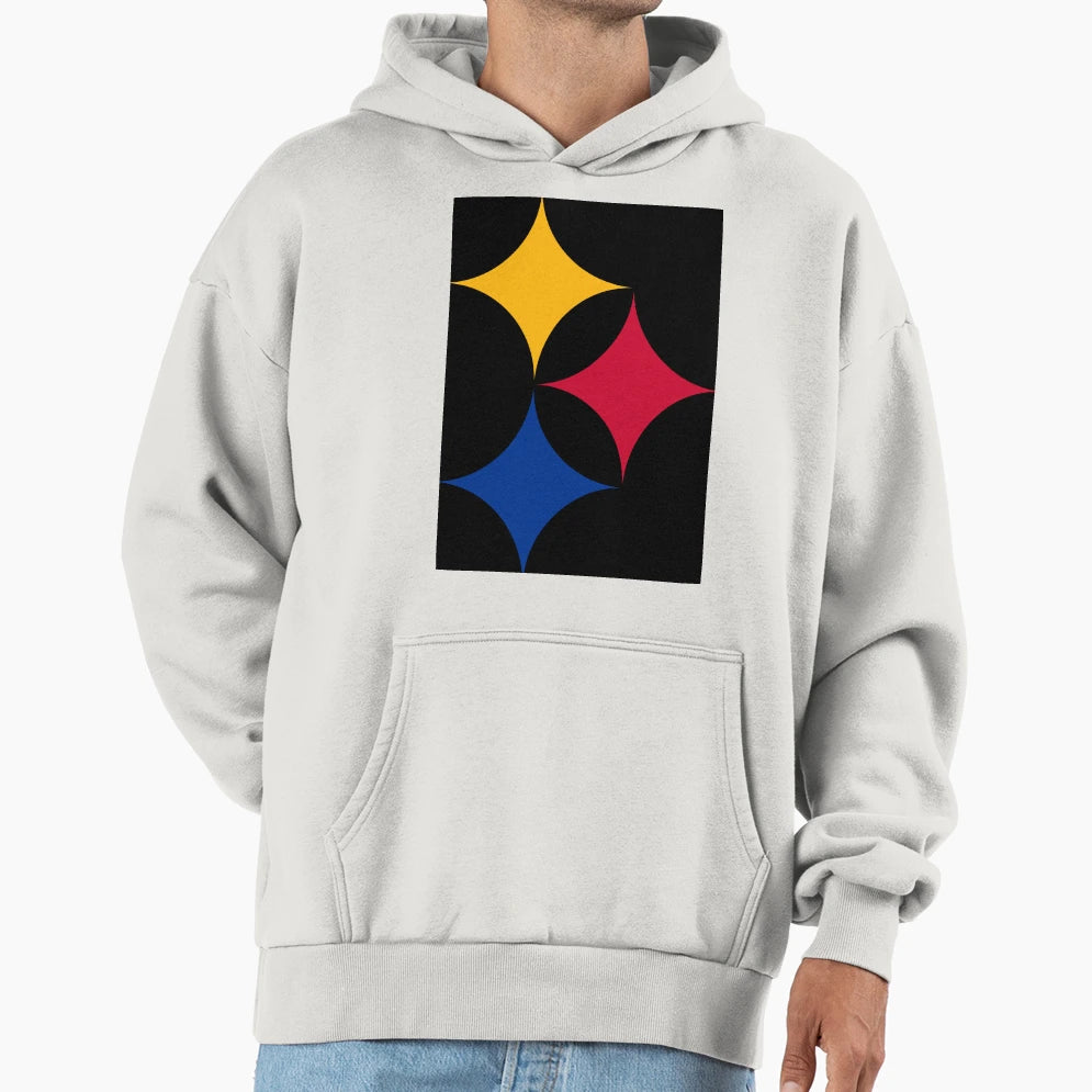 S T E E L E R S Geometric Minimal Hoodie - Fun Novelty Design for Adults - T-Shirt, Sweatshirt, Hoodie