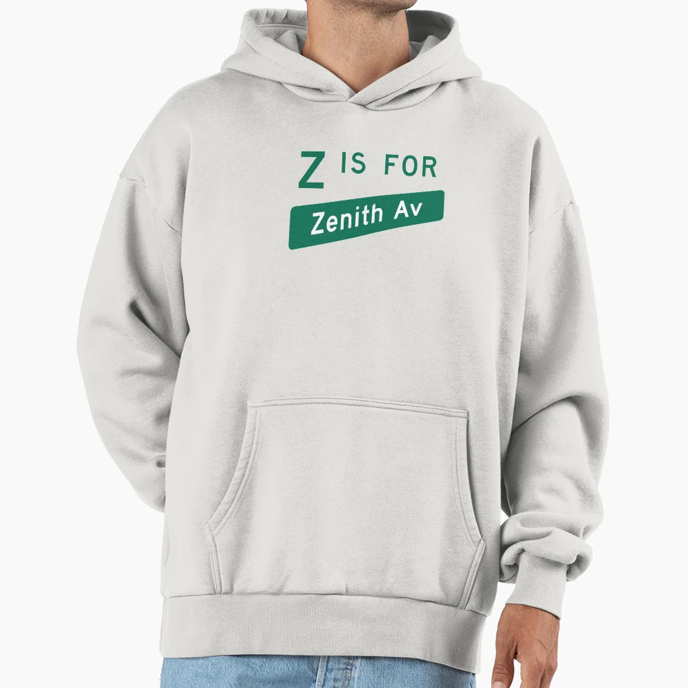 Z Is Zenith Minneapolis Street Sign Hoodie - Novelty Apparel Men Women - T-Shirt, Sweatshirt, Hoodie