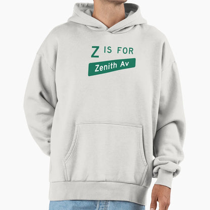 Z Is Zenith Minneapolis Street Sign Hoodie - Novelty Apparel Men Women - T-Shirt, Sweatshirt, Hoodie