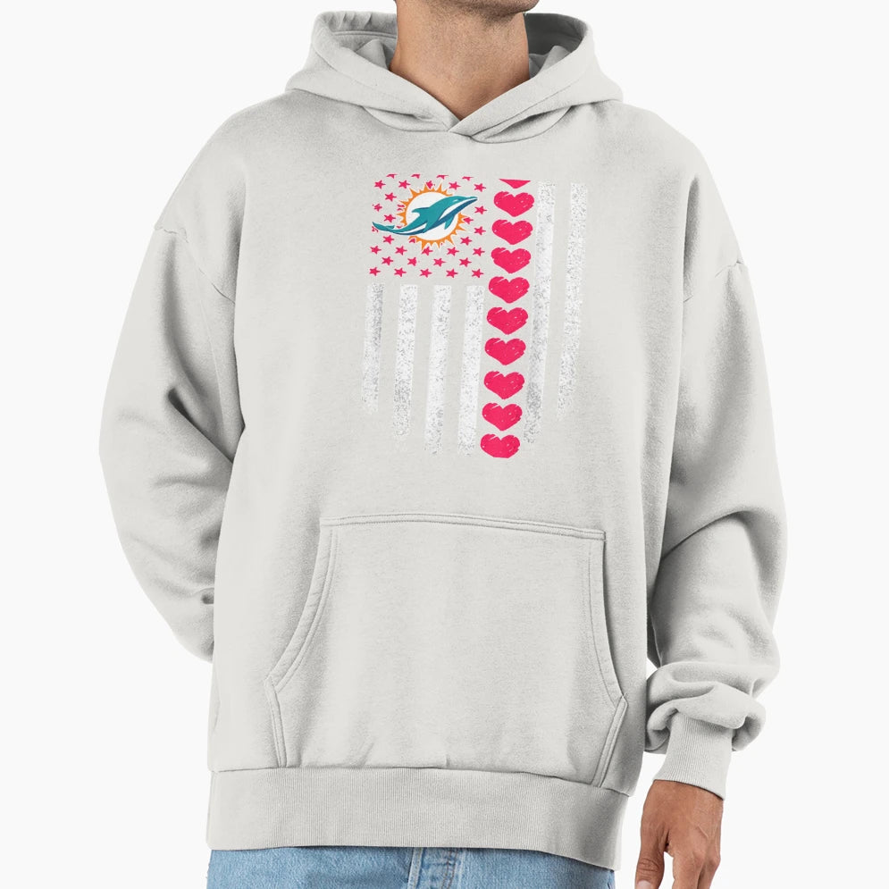 Football American Valentine Day Team Hoodie - Trendy Graphic for Adults - T-Shirt, Sweatshirt, Hoodie