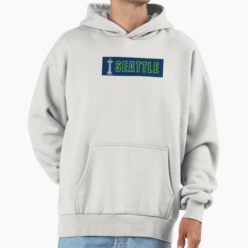 Seattle Space Needle Football Town Hoodie - Graphic Print for Adults - T-Shirt, Sweatshirt, Hoodie