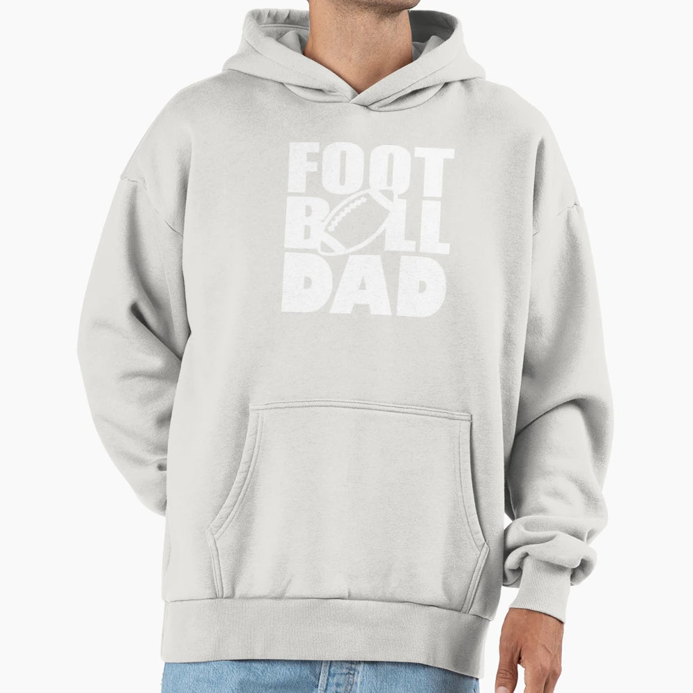 Football Dad Hoodie - Minimalist Print for Adults - T-Shirt, Sweatshirt, Hoodie