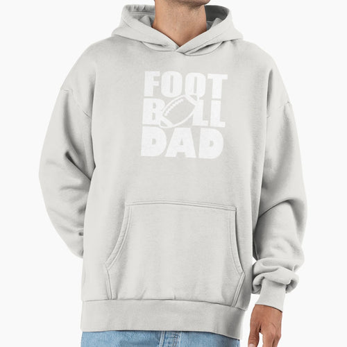 Football Dad Hoodie - Minimalist Print for Adults - T-Shirt, Sweatshirt, Hoodie
