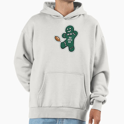 New York Jets Gingerbread Hoodie - Fun Novelty Design Unisex - T-Shirt, Sweatshirt, Hoodie