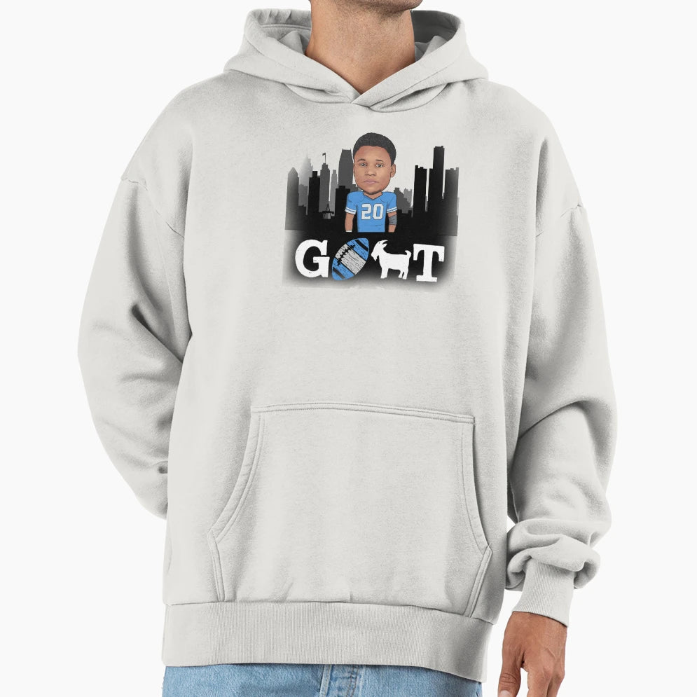 Barry Sanders Detroit Goat Hoodie - Aesthetic Graphic Unisex - T-Shirt, Sweatshirt, Hoodie