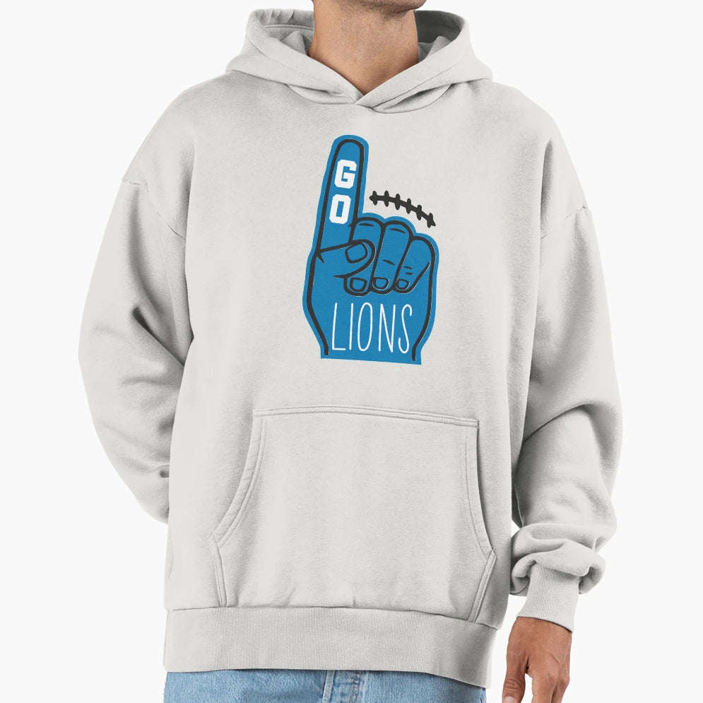 Go Lions Hoodie - Custom Art Print for Adults - T-Shirt, Sweatshirt, Hoodie