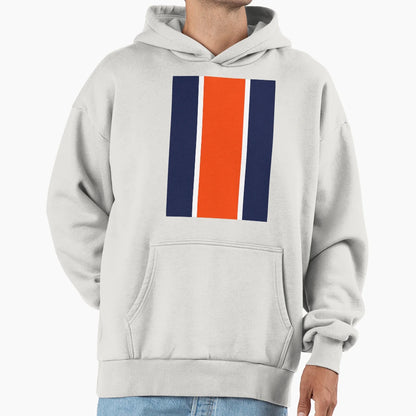 Luton Navy White Orange Football Stripes Hoodie - Novelty Apparel Men Women - T-Shirt, Sweatshirt, Hoodie