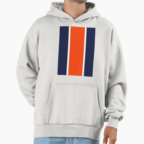 Luton Navy White Orange Football Stripes Hoodie - Novelty Apparel Men Women - T-Shirt, Sweatshirt, Hoodie