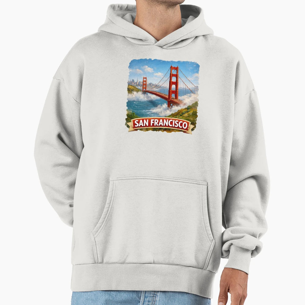 San Francisco California Usa Hoodie - Novelty Apparel Unisex - T-Shirt, Sweatshirt, Hoodie