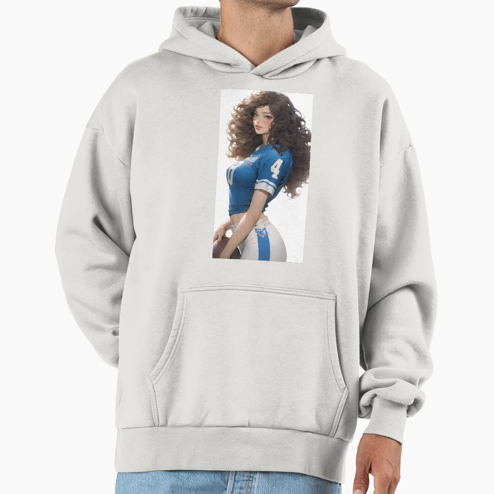 Football Girlfriend Hoodie - Casual Everyday Wear Men Women - T-Shirt, Sweatshirt, Hoodie
