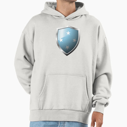 Strong Micronesia Flag Shield Country Hoodie - Streetwear Style for Adults - T-Shirt, Sweatshirt, Hoodie