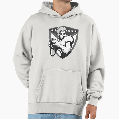 American Football Player Throwing Hoodie - Streetwear Style for Adults - T-Shirt, Sweatshirt, Hoodie
