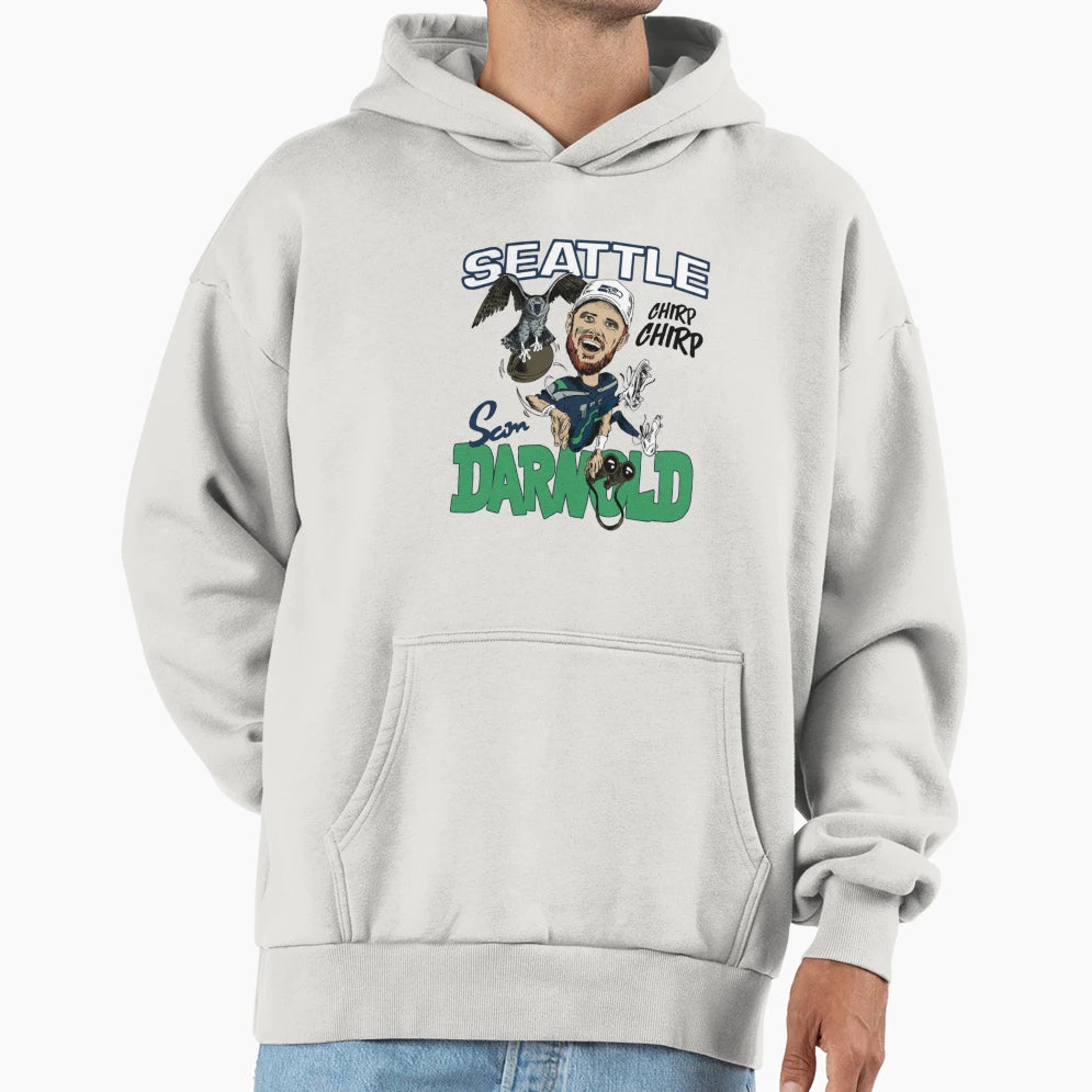 Sam Darnold Seattle Seahawks Chirp Hoodie - Custom Art Print for Adults - T-Shirt, Sweatshirt, Hoodie