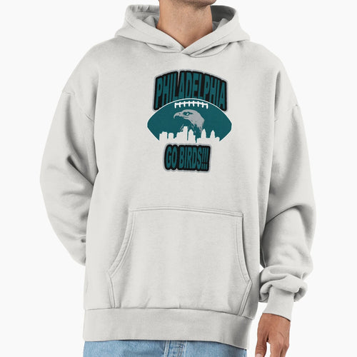Philadelphia Football Skyline Hoodie - Minimalist Print for Adults - T-Shirt, Sweatshirt, Hoodie