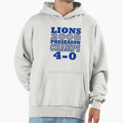 Funny Lions Football Preseason Champs Hoodie - Graphic Print for Adults - T-Shirt, Sweatshirt, Hoodie