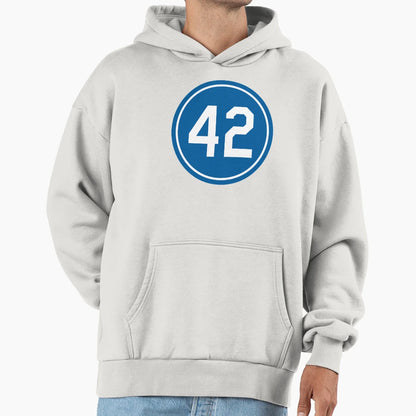 Jackie Robinson 42 Jersey Number Hoodie - Custom Art Print Men Women - T-Shirt, Sweatshirt, Hoodie