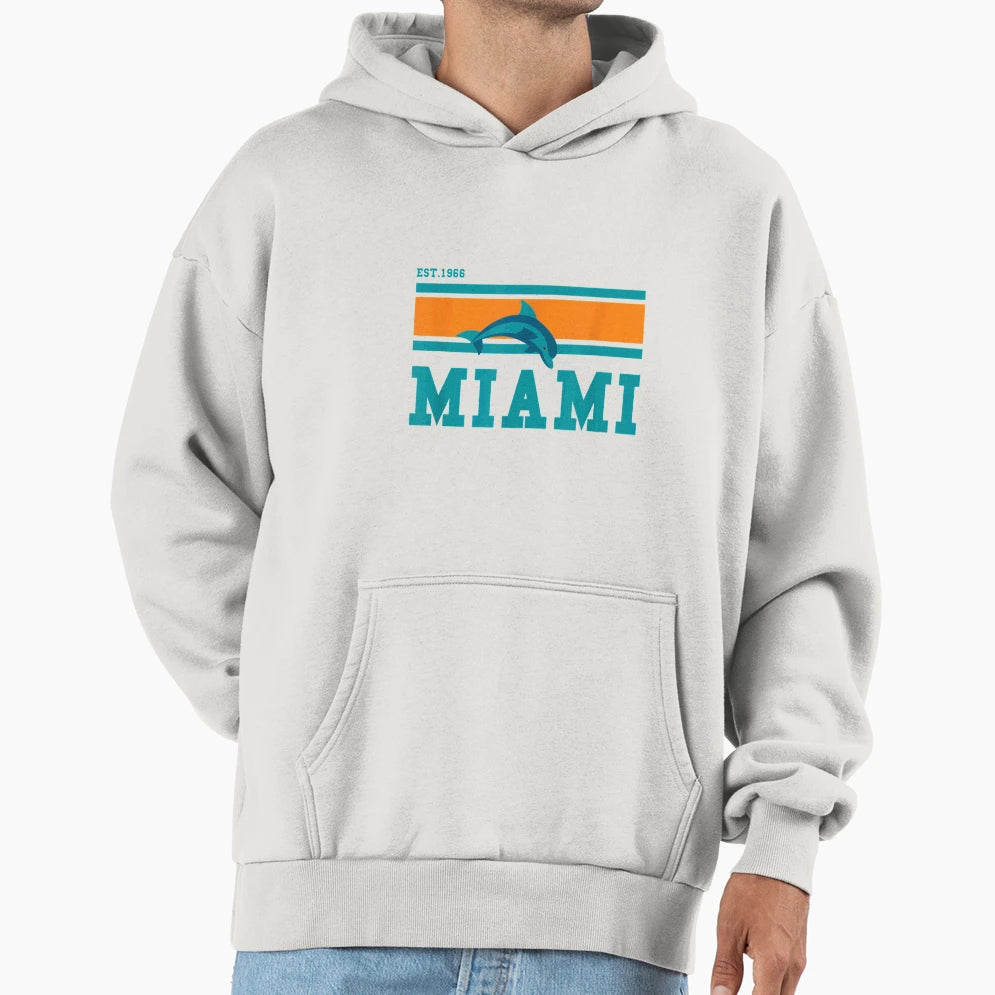 Miami Sports Team Est 1966 Athletic Hoodie - Minimalist Print Unisex - T-Shirt, Sweatshirt, Hoodie