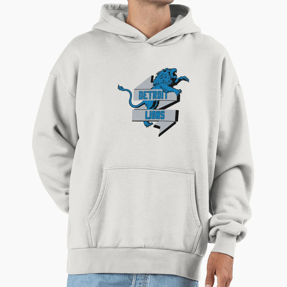 Art Detroit Lions Hoodie - Casual Everyday Wear for Adults - T-Shirt, Sweatshirt, Hoodie