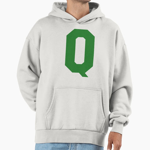 Alphabet Green Q Sports Letter Q Hoodie - Aesthetic Graphic Men Women - T-Shirt, Sweatshirt, Hoodie