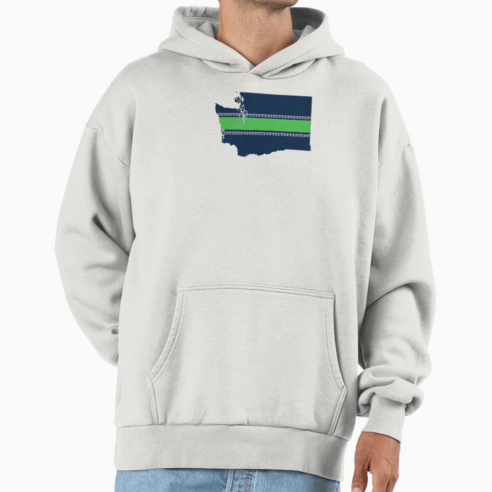 Seattle Football Hoodie - Fun Novelty Design Unisex - T-Shirt, Sweatshirt, Hoodie