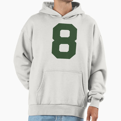 Number 8 Dark Green Eight Sports Number 8 Hoodie - Graphic Print Unisex - T-Shirt, Sweatshirt, Hoodie