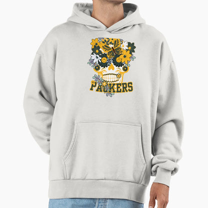 Green Bay Packers Scull Hoodie - Graphic Print Men Women - T-Shirt, Sweatshirt, Hoodie