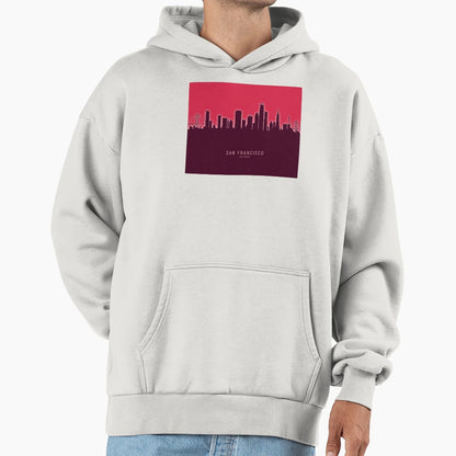 San Francisco California Skyline Hoodie - Aesthetic Graphic Unisex - T-Shirt, Sweatshirt, Hoodie