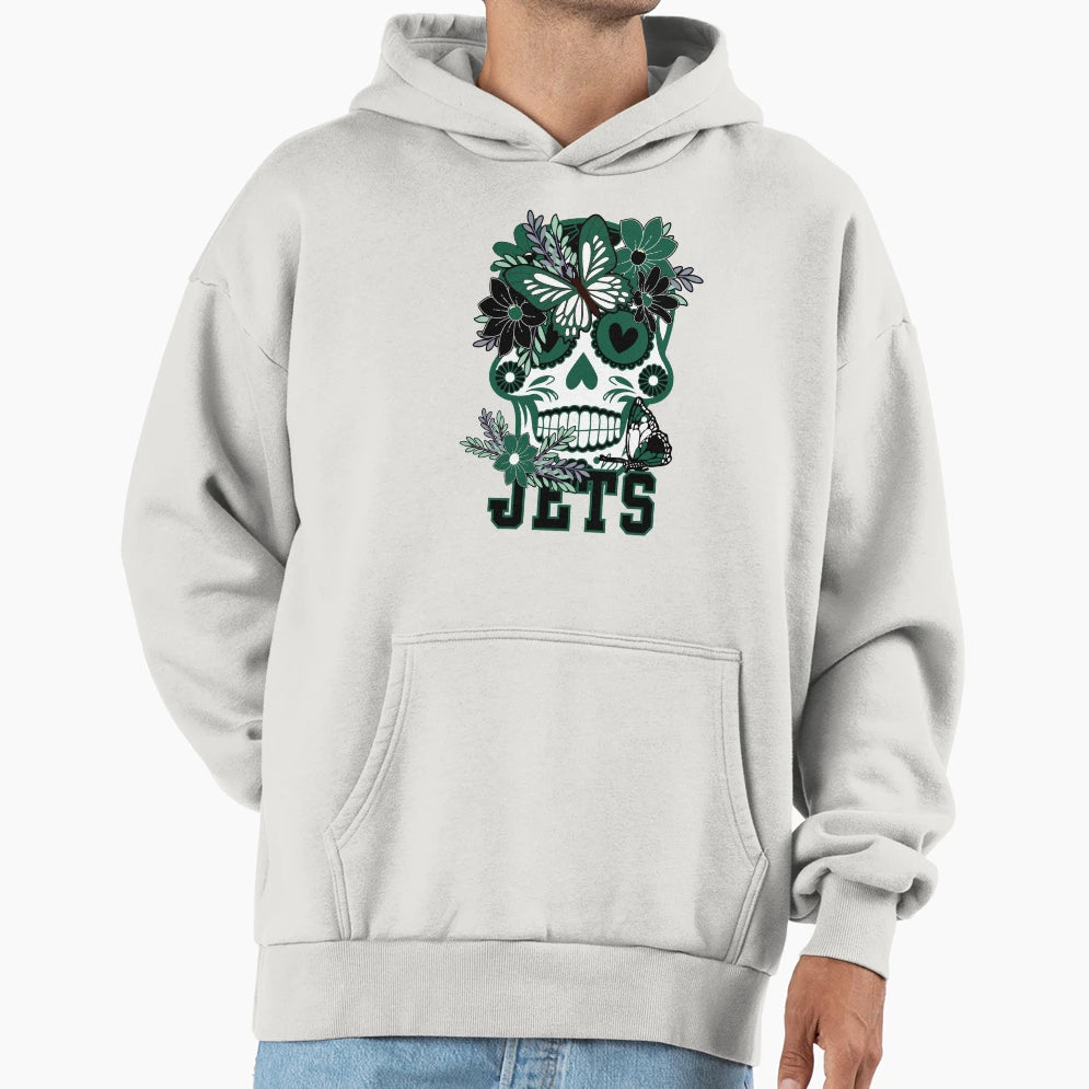 New York Jets Scull Hoodie - Graphic Print Unisex - T-Shirt, Sweatshirt, Hoodie