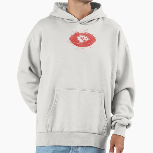 Chiefs Watercolor Football Hoodie - Casual Everyday Wear Unisex - T-Shirt, Sweatshirt, Hoodie