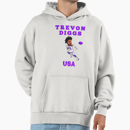 Trevon Diggs Usa Hoodie - Graphic Print Men Women - T-Shirt, Sweatshirt, Hoodie