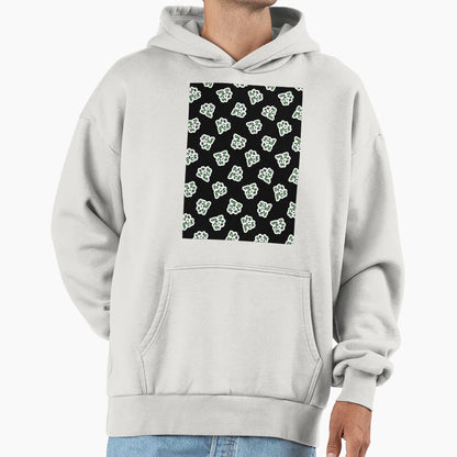 Punk Rock Text Background Pattern Hoodie - Unique Graphic for Adults - T-Shirt, Sweatshirt, Hoodie