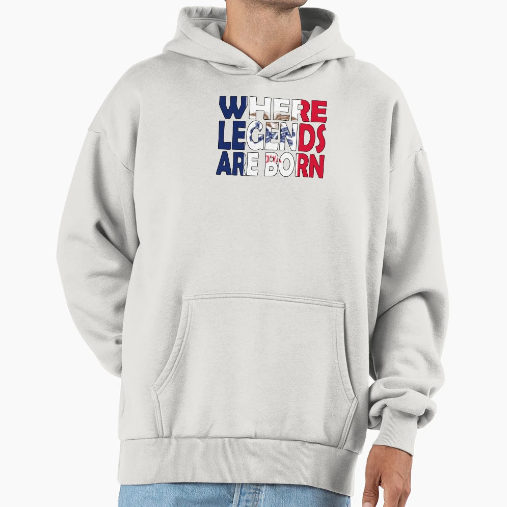 Iowa Flag Where Legends Are Born Hoodie - Graphic Print Men Women - T-Shirt, Sweatshirt, Hoodie