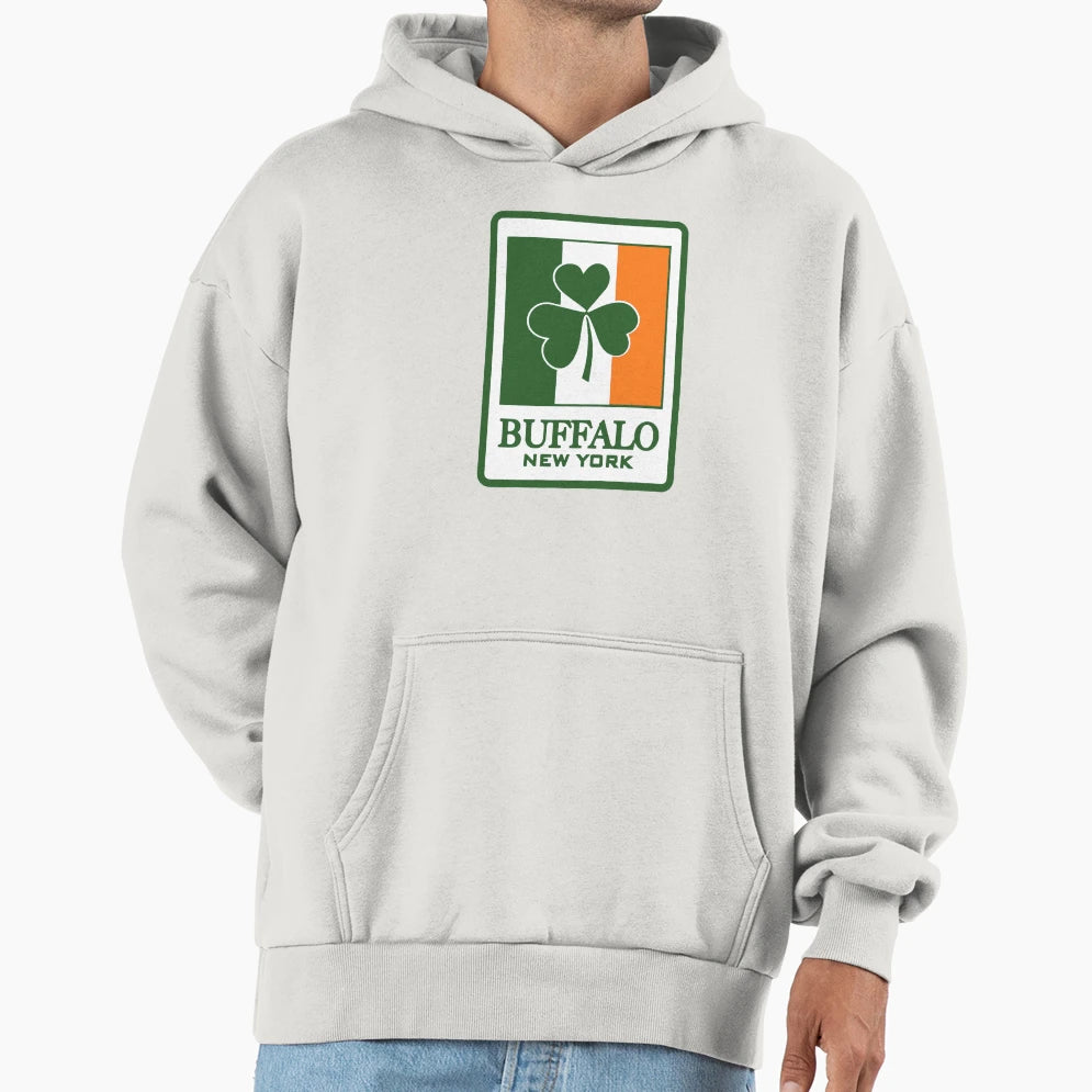 Buffalo New York Irish Hoodie - Trendy Graphic Men Women - T-Shirt, Sweatshirt, Hoodie