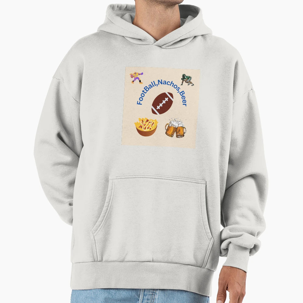 Football Nachos Beet Hoodie - Graphic Print Unisex - T-Shirt, Sweatshirt, Hoodie