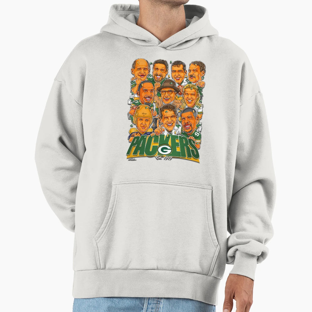 Green Bay Packers Greatest Players Hoodie - Trendy Graphic Men Women - T-Shirt, Sweatshirt, Hoodie