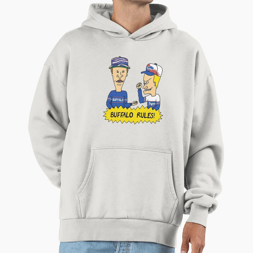 Buffalo Rules Buffalo Bills Funny Hoodie - Minimalist Print Men Women - T-Shirt, Sweatshirt, Hoodie