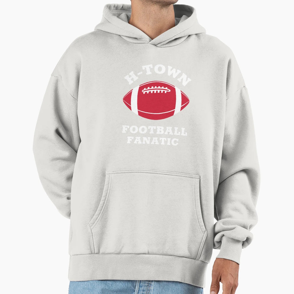 H Town Football Fanatic Houston Football Hoodie - Graphic Print for Adults - T-Shirt, Sweatshirt, Hoodie