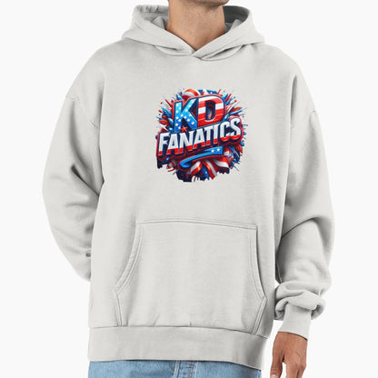 Kd Fanatics Patriotic Logo Hoodie - Streetwear Style Unisex - T-Shirt, Sweatshirt, Hoodie