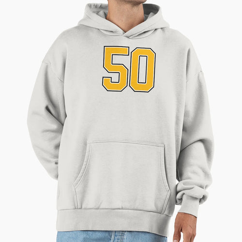 Yellow Number 50 Lucky Sports Hoodie - Casual Everyday Wear Men Women - T-Shirt, Sweatshirt, Hoodie