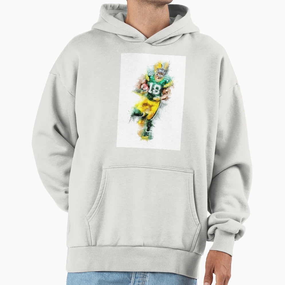 Football Player Awesome Abstract Watercolor Hoodie - Trendy Graphic Unisex - T-Shirt, Sweatshirt, Hoodie