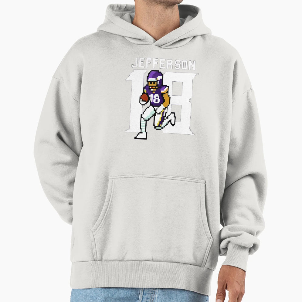 JJ 18 Pixel Griddy Tribute Hoodie - Trendy Graphic for Adults - T-Shirt, Sweatshirt, Hoodie