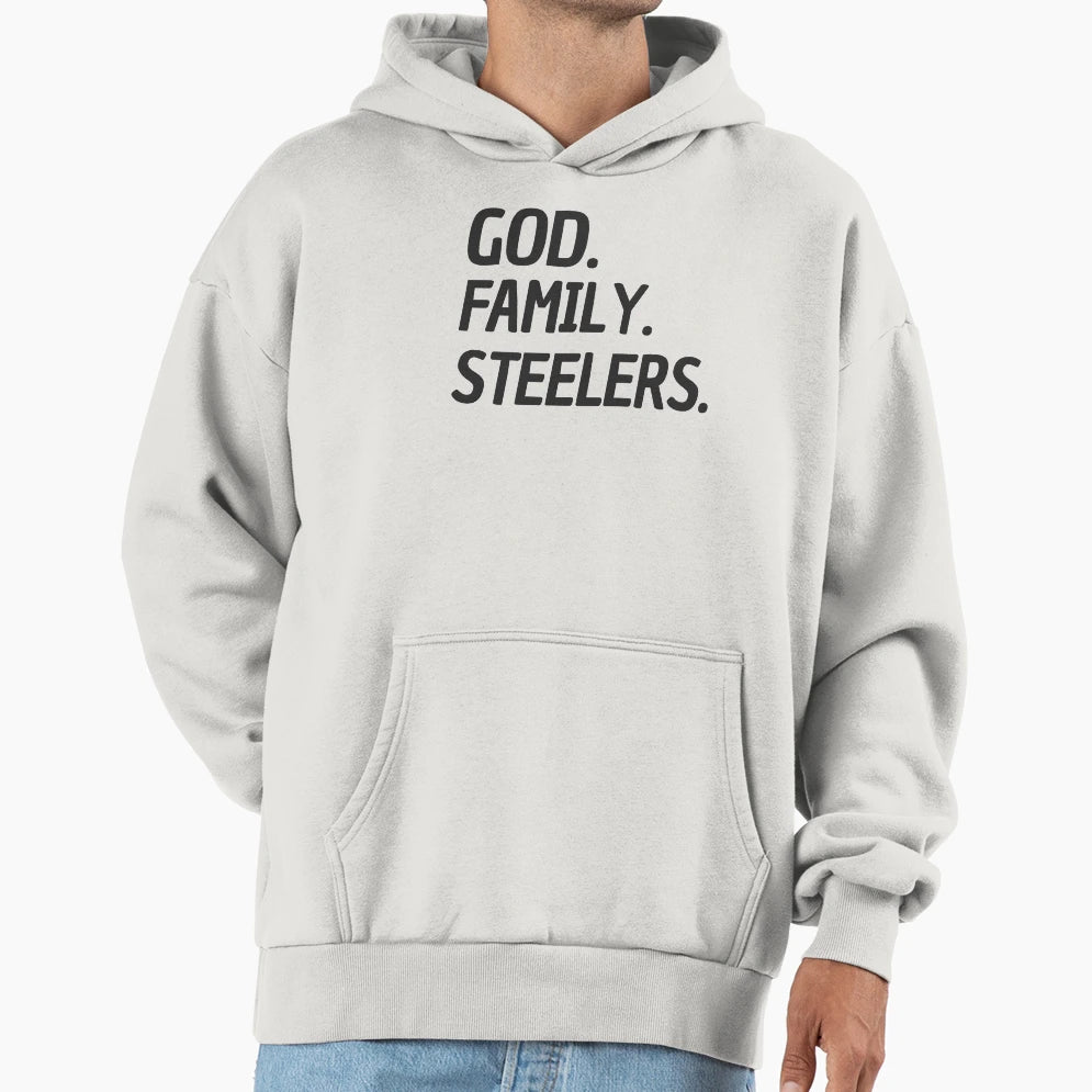 God Family Steelers Veterans Day Parade Hoodie - Graphic Print for Adults - T-Shirt, Sweatshirt, Hoodie