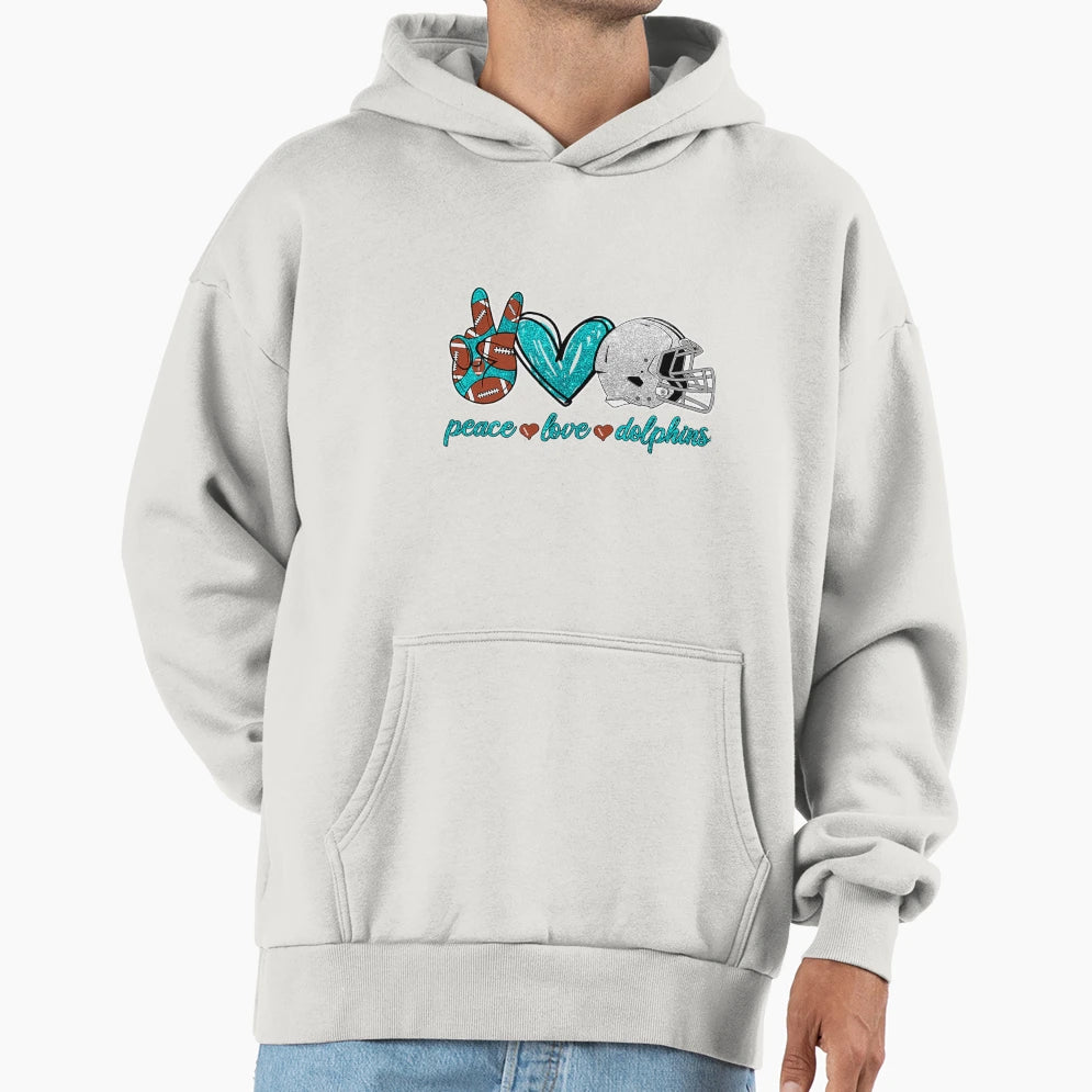 Football Miami Dolphins Hoodie - Aesthetic Graphic Men Women - T-Shirt, Sweatshirt, Hoodie