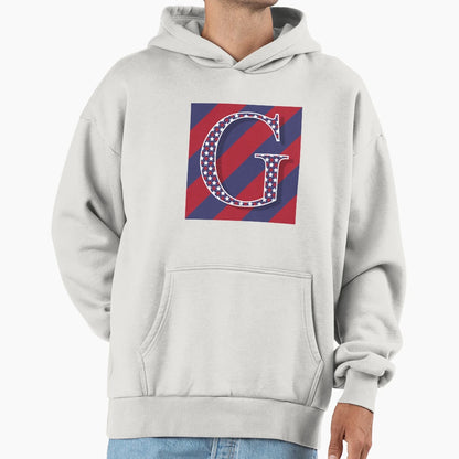 Letter G Americana Old Glory Red Hoodie - Casual Everyday Wear Men Women - T-Shirt, Sweatshirt, Hoodie