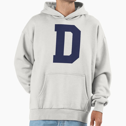Alphabet Marine Blue D Sports Letter D Hoodie - Aesthetic Graphic Men Women - T-Shirt, Sweatshirt, Hoodie
