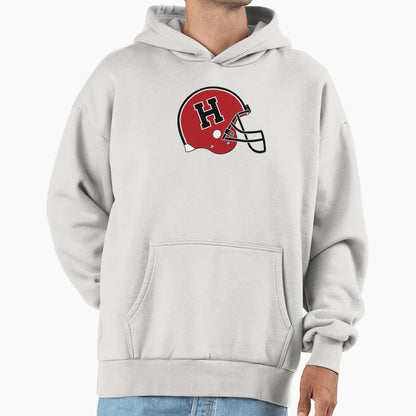 Harvard Crimson Football Helmet Hoodie - Casual Everyday Wear Men Women - T-Shirt, Sweatshirt, Hoodie