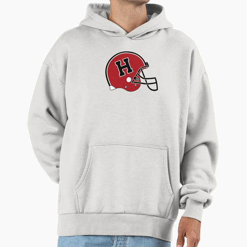 Harvard Crimson Football Helmet Hoodie - Casual Everyday Wear Men Women - T-Shirt, Sweatshirt, Hoodie