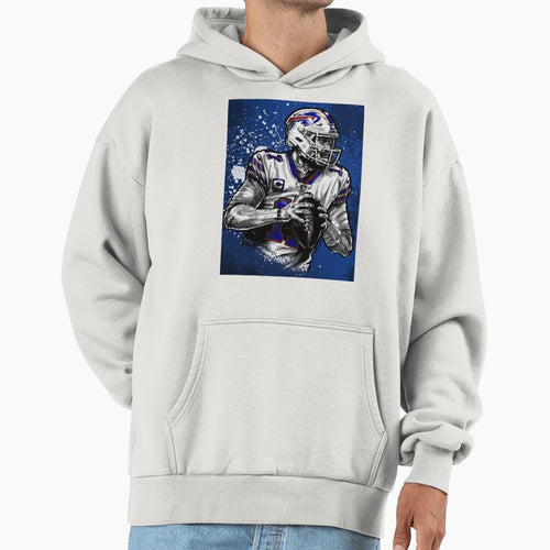 Qb Ready To Throw Full Hoodie - Novelty Apparel for Adults - T-Shirt, Sweatshirt, Hoodie