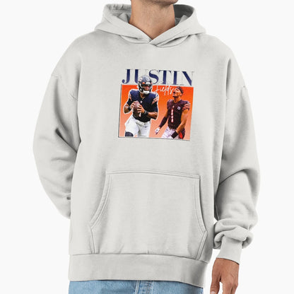 Justin Fields Hoodie - Unique Graphic Men Women - T-Shirt, Sweatshirt, Hoodie
